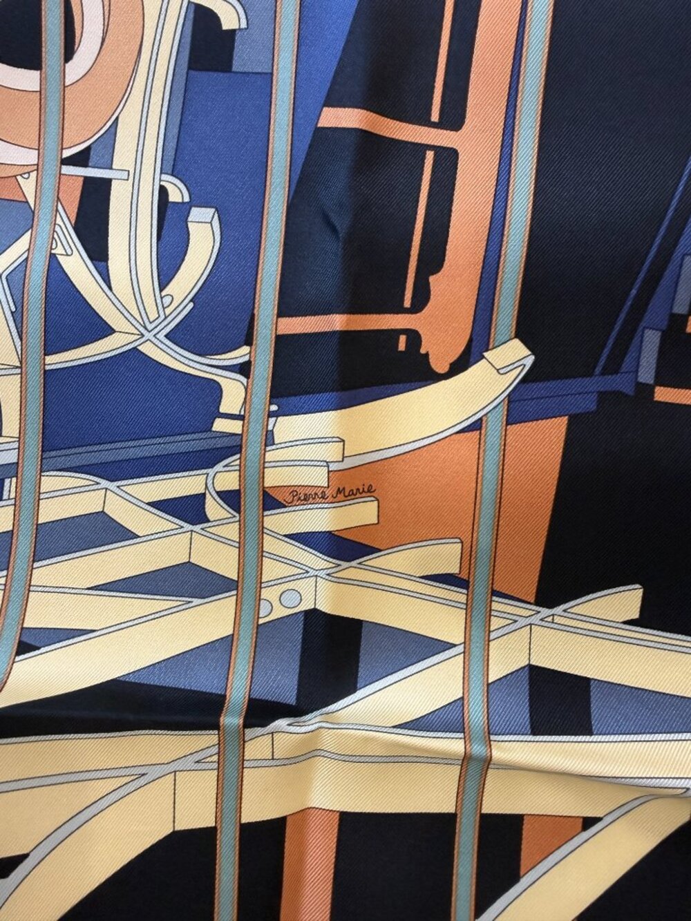 NWT - Hermes La Ligne Coup de Fouet Scarf 90 - Picture 7 of 10